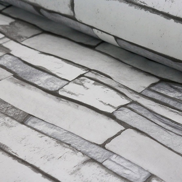현대 포인트 벽돌 무늬 시트지 - 벽돌(그레이) (HWP21609) 100cmX1M