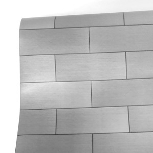 다이아 포인트 데코 타일무늬 시트지/주방시트지 - 직사각실버타일(MB784)